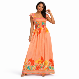Vestido Longo Jussara Feminino Elegante Moda Casual Confort�vel