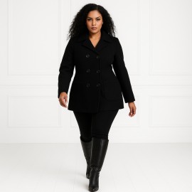 Casaco Sobretudo Moletom Flanelado com Bot�es