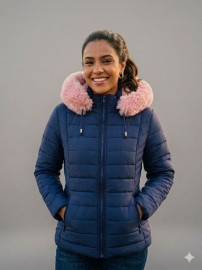 Jaqueta Puffer Recortada/Lisa